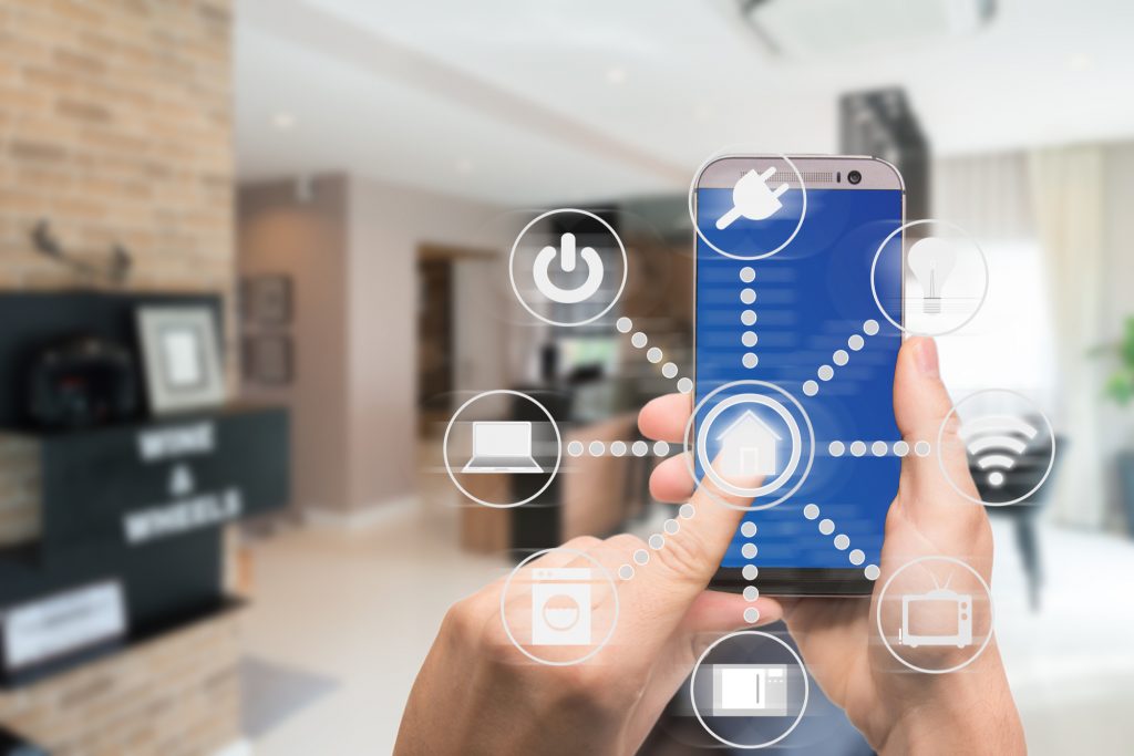 Smartphone controlling smart home devices