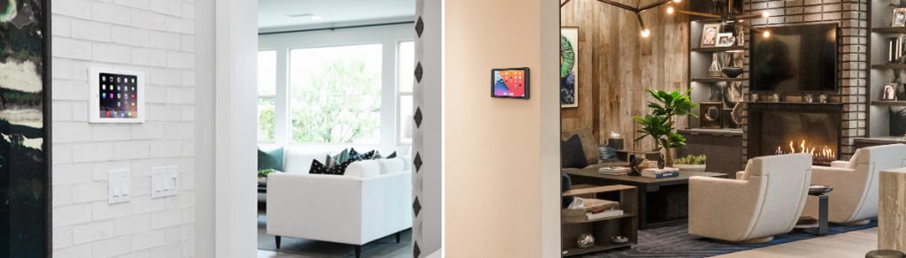 iPort wall-mounted iPad control stations in a home